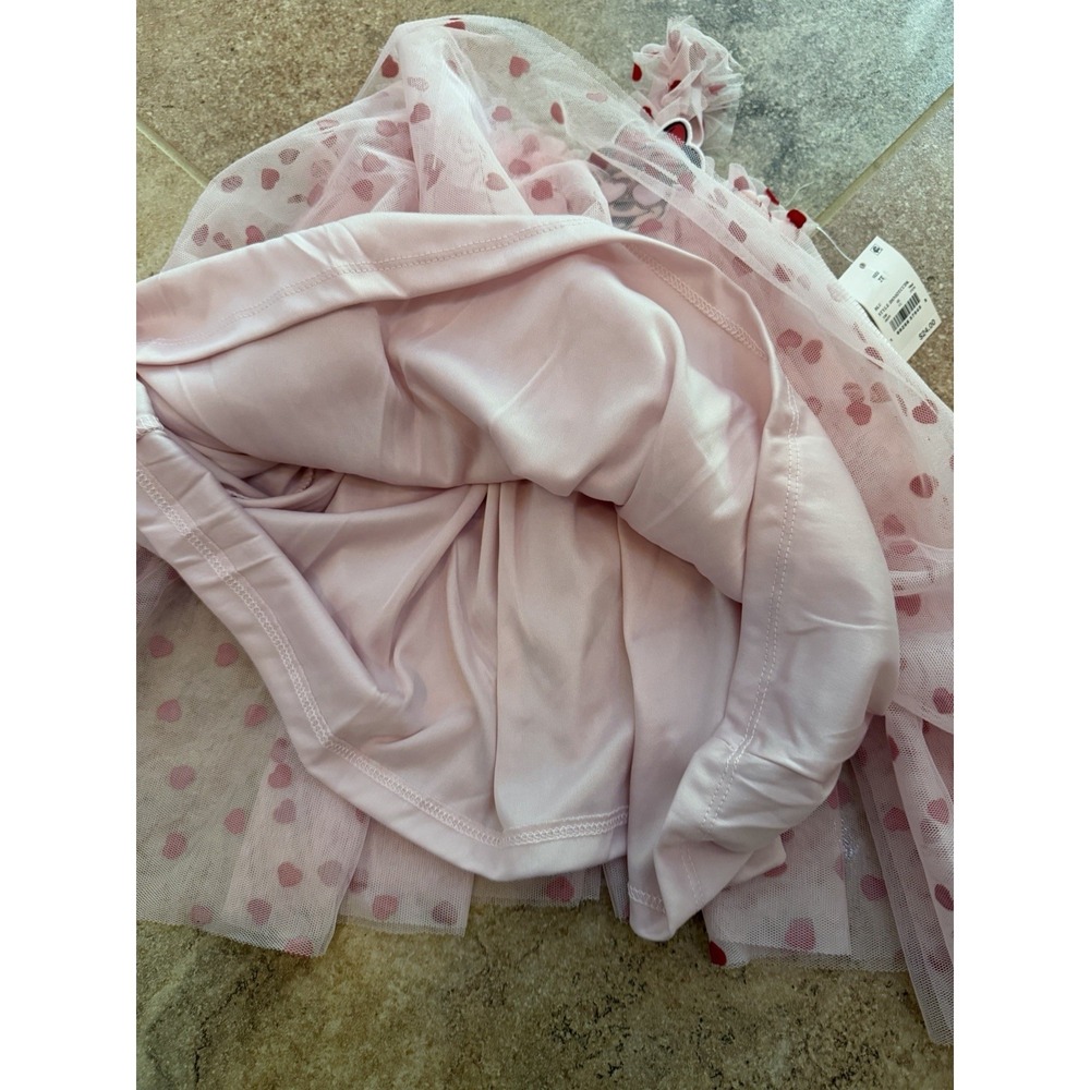 Toddler Girls' Disney Junior Minnie Mouse Pink Heart Tulle Dress Size 2T NWT - Picture 5 of 6